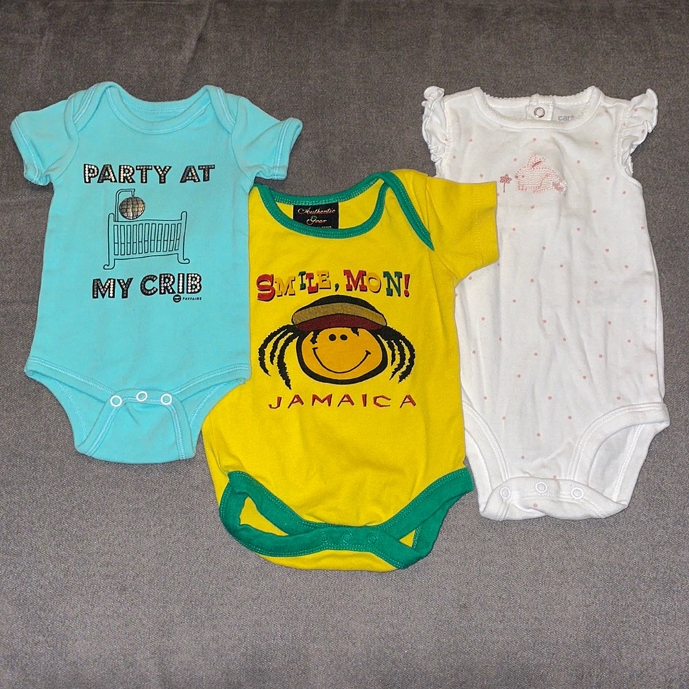 NWOT.  3 piece Onesie’s.  0-6 months.